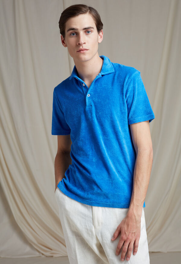 Paul Stuart Blue Terry Polo, image 1